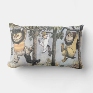 Wild Things and Max Swinging From Trees Lumbar Pillow