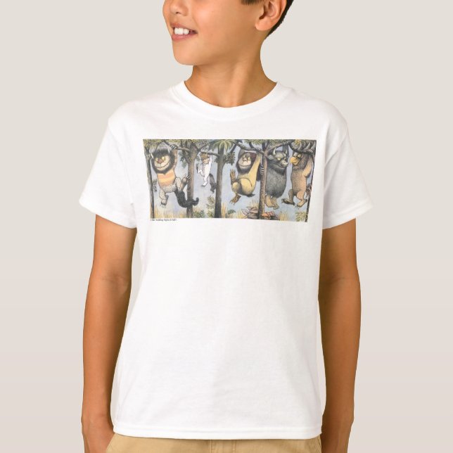 Wild Things and Max Swinging From Trees T-Shirt (Front)