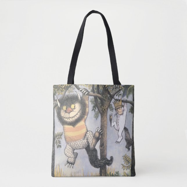 Wild Things and Max Swinging From Trees Tote Bag (Front)