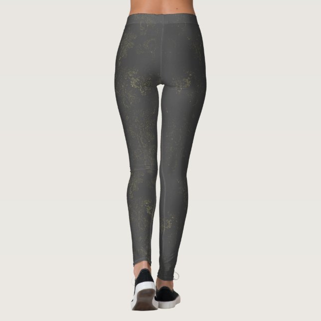 Wild Things Grey Floral Leggings (Back)