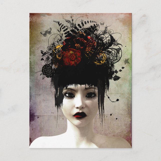 Wild Thoughts Surreal Gothic Art Postcard (Front)