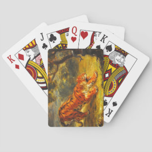 Wild Tiger and a Snake (Animal Art) Playing Cards