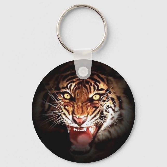 Wild Tiger Artwork Keychain (Front)