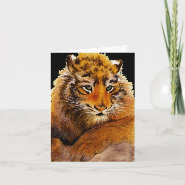 Wild Tiger Cub Get Well Card (Front)