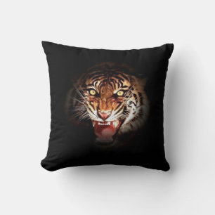 Wild Tiger Eyes Throw Pillow