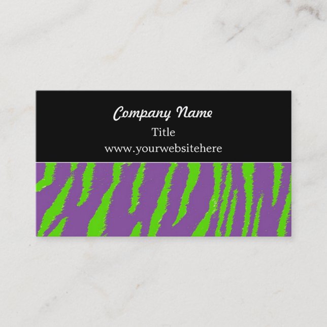 Wild Tiger Fur Pattern Business Card (Front)