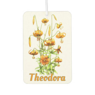 Wild Tiger Lilies Botanical Art Personalized  Air Freshener