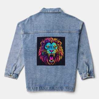 "Wild Tiger Majesty - Dazzling Denim Jacket" Denim Jacket