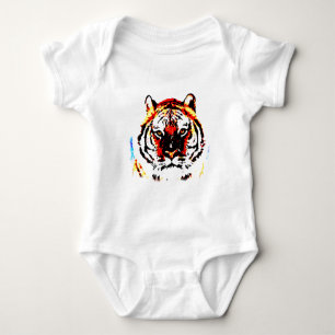 Wild Tiger Pop Art Baby Bodysuit