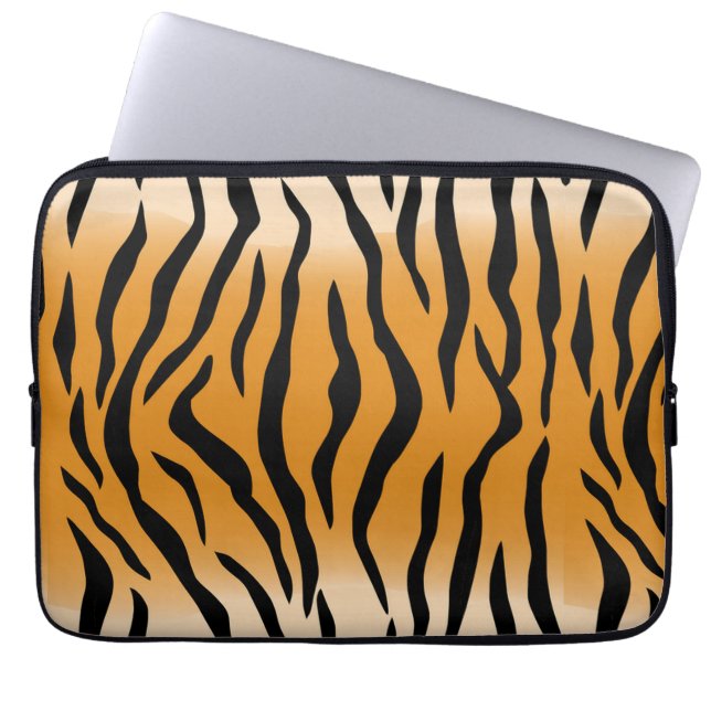 Wild Tiger Skin Pattern Laptop Sleeve (Front)