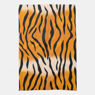 Wild Tiger Stripes Pattern Kitchen Towel