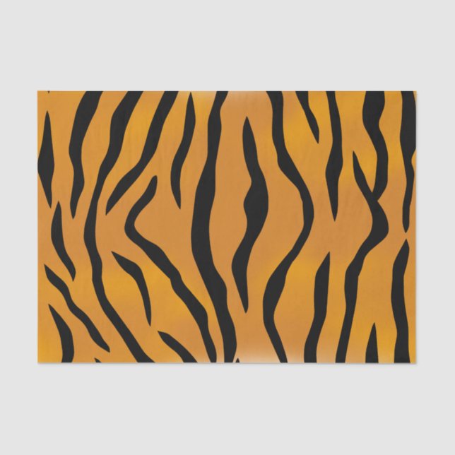 Wild Tiger Stripes Pattern Tissue Paper (Front)