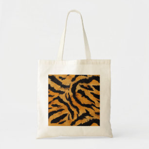 Wild Tiger Stripes Tote Bag, Bold Orange and Black Bag