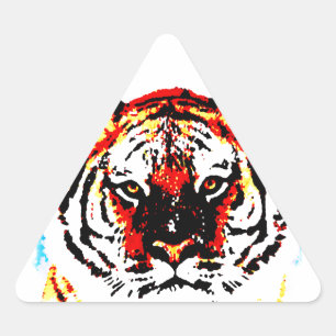 Wild Tiger Triangle Sticker