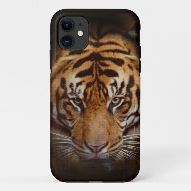 Wild Tiger Wildlife Fine Art Mobile iPhone Case (Back)