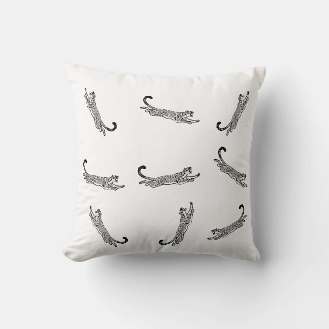 Wild Tigers Decorative Pillow (Front)