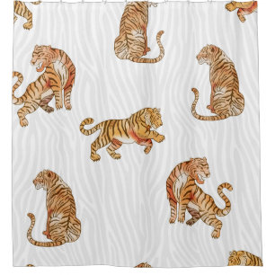 Wild Tigers: Watercolor Animal Pattern.