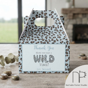 Wild Time Leopard Print Thank You Favour Favor Box