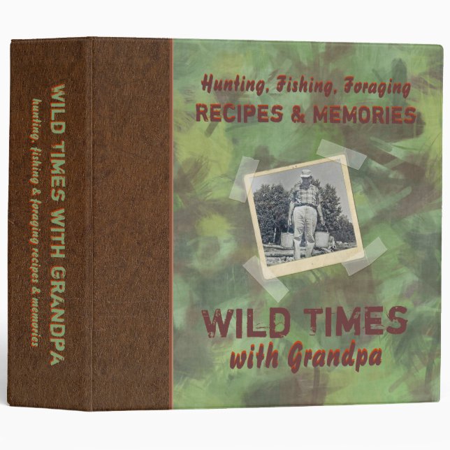 Wild Times with Grandpa Recipe 2" Photo Binder (Front/Spine)