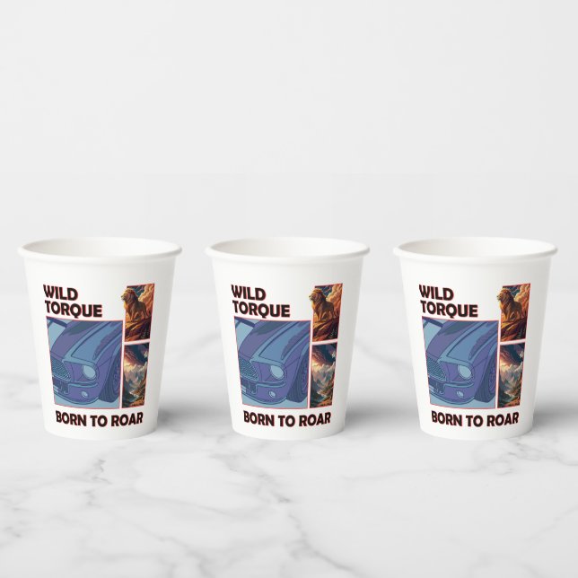 Wild Torque – Born to Roar Paper Cups (Multi)