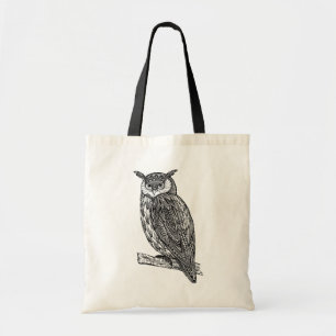 Wild Totem Animal Owl Doodle Tote Bag