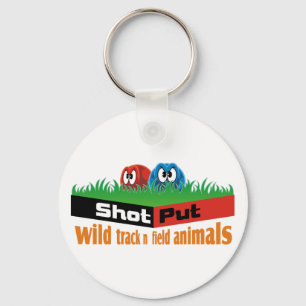 wild track and field animals keychain