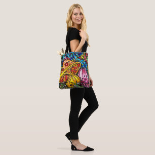 Wild & Trippy Mushroom Garden Tote Bag