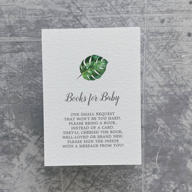 Wild Tropical Palm Books for Baby Enclosure Card (Creator Uploaded)