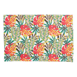 Wild Tropical Palm Leaves Pillowcase