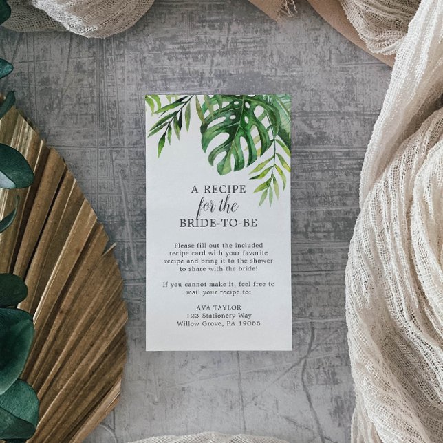 Wild Tropical Palm Recipe Request Enclosure Card (Creator Uploaded)