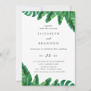 Wild Tropical Palm Wedding Invitation