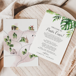 Wild Tropical Palm Welcome Letter Itinerary & Map