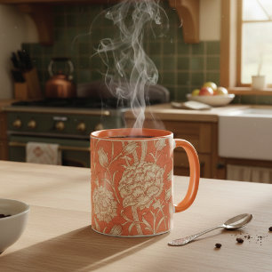 Wild Tulip in Peach William Morris Mug