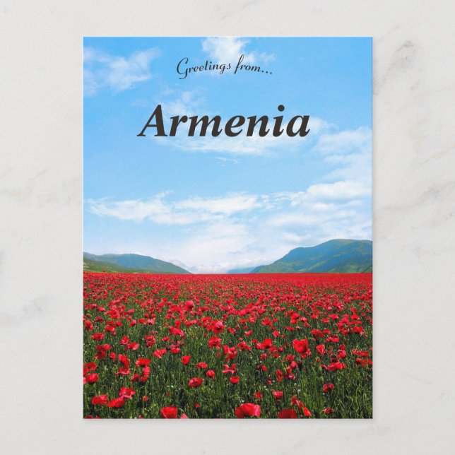 Wild Tulips in Alaverdi Armenia Postcard (Front)
