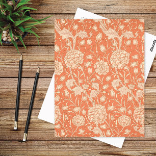 Wild Tulips Peach Pattern William Morris Postcard