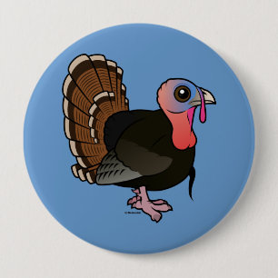 Wild Turkey 4 Inch Round Button
