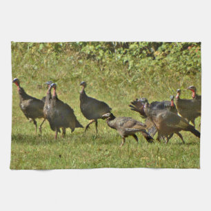 Wild Turkey, Camouflage colours Kitchen Towel