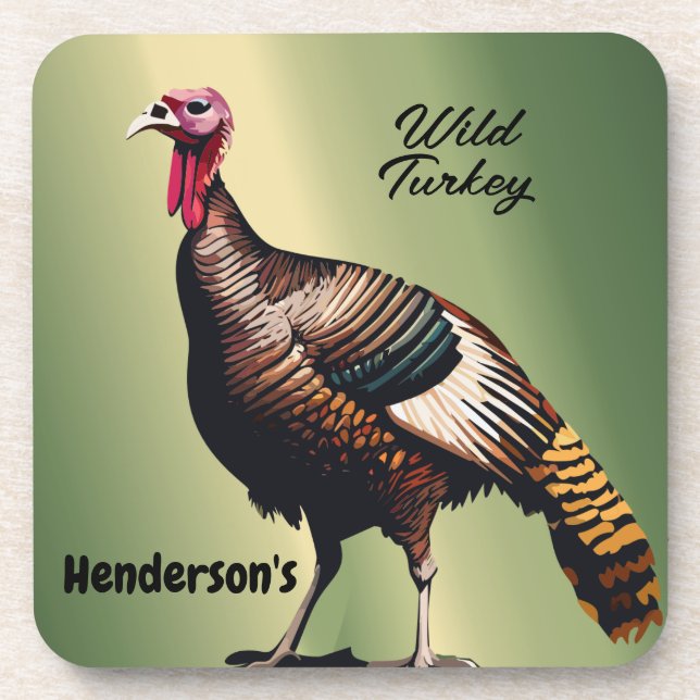 Wild Turkey Customizable Sandstone Coaster (Front)