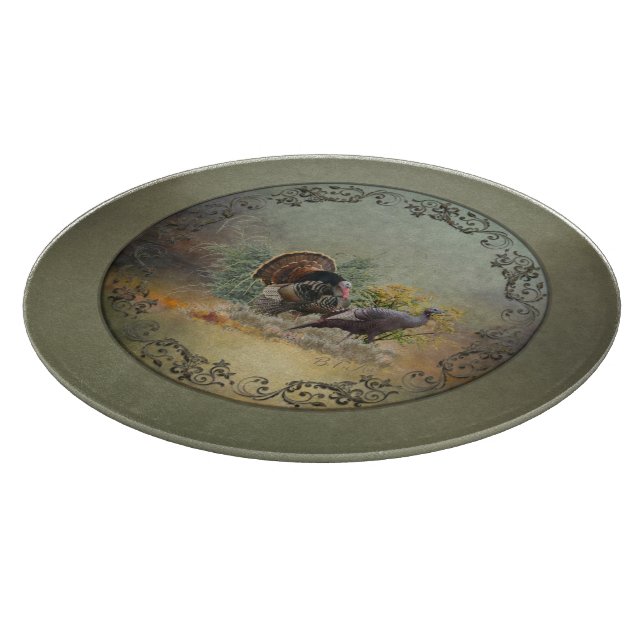 Wild turkey   cutting board (Corner)