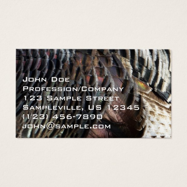 Wild Turkey Feathers I Abstract Nature Design (Front)