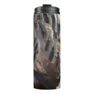 Wild Turkey Feathers I Abstract Nature Design Thermal Tumbler