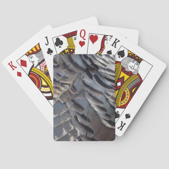 Wild Turkey Feathers II Abstract Nature Design Playing Cards (Back)