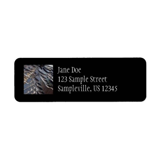 Wild Turkey Feathers II Abstract Nature Design Return Address Label