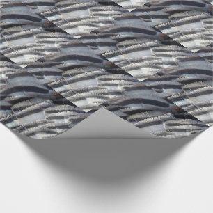 Wild Turkey Feathers II Abstract Nature Design Wrapping Paper