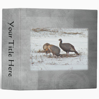 Wild Turkey in Snowy Field Binder