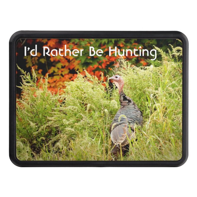 Wild Turkey in Tall Grass In Autumn Trailer Hitch Cover (Front)