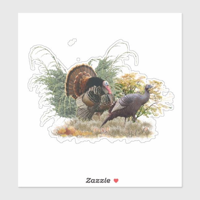 Wild turkey   sticker (Sheet)