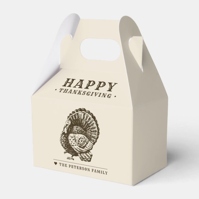 Wild Turkey | Thanksgiving Favor Box (Front Side)