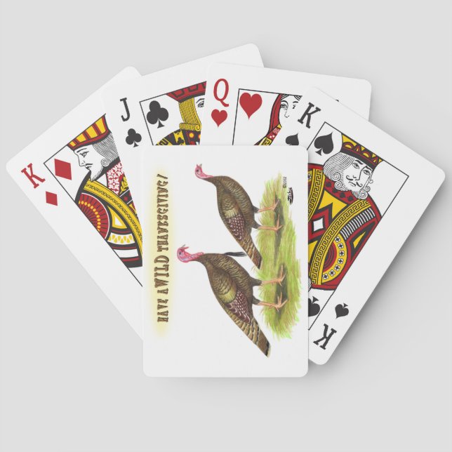 Wild Turkey Thanksgiving Playing Cards (Back)