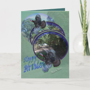 Wild Turkeys in flight-personalize Card